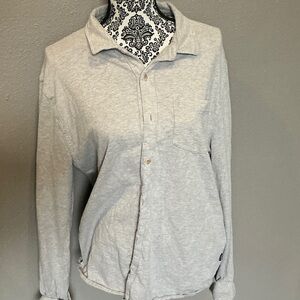 Lucky Brand Gray Casual Button Down Shirt Size Large